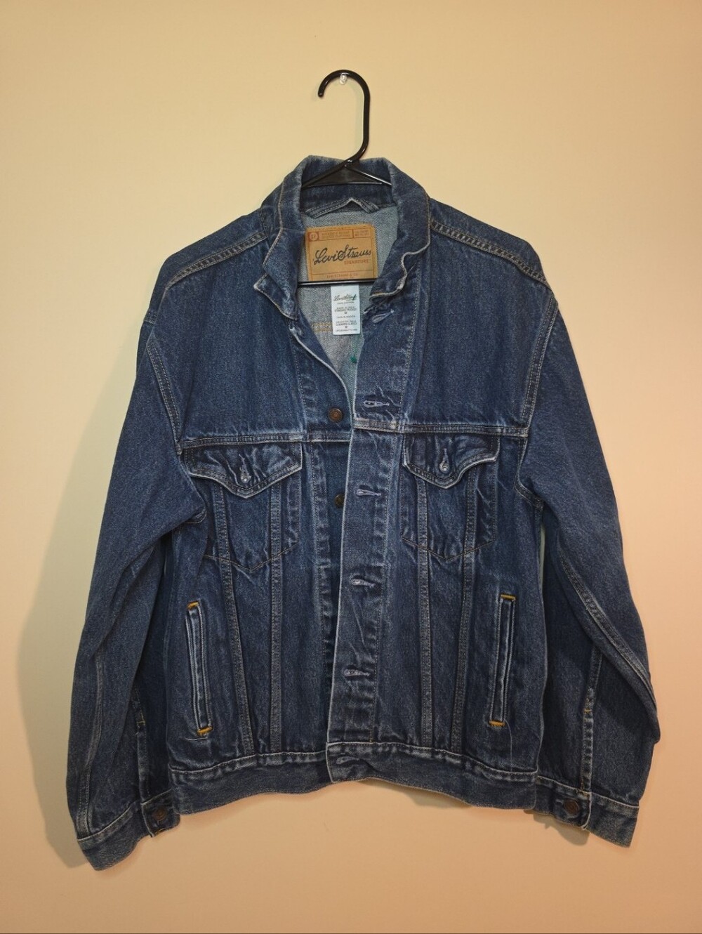 Levi's Dark Blue Denim Jacket Button Front Americana Trucker Men's Medium